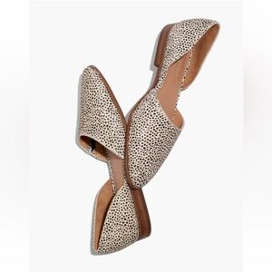 Madewell Marisa D’Orsay Spotted Calf Hair Flats Size 9.5